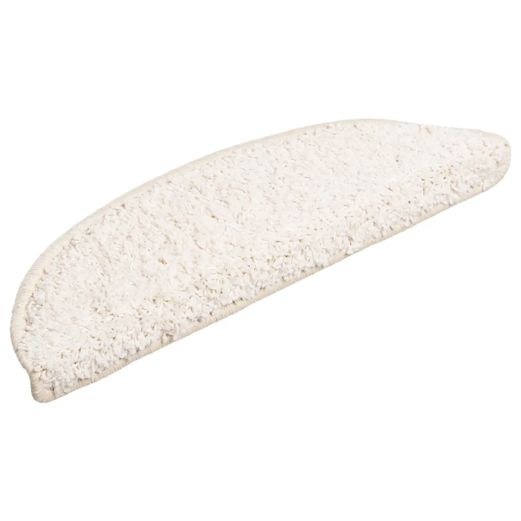 Tappetini per scale 10 pz | Gradini per Scale 56x17x3 cm Bianco Semicircolari