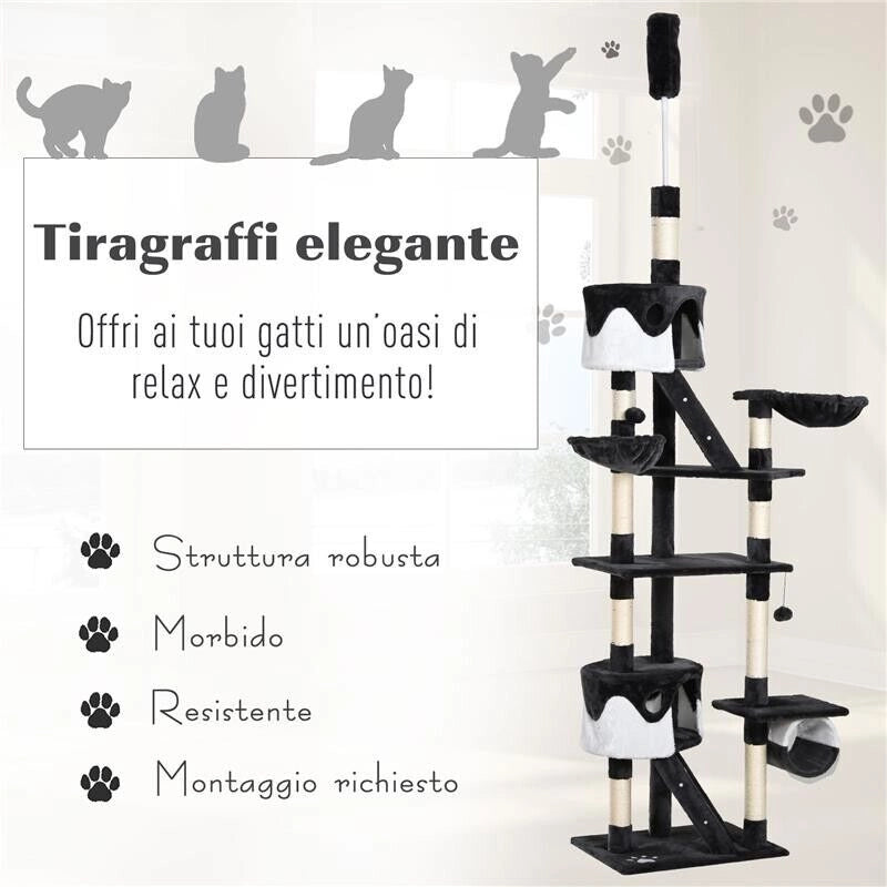 TIRAGRAFFI A SOFFITTO MULTILIVELLO 240 - 260 CM CUCCE SCALE CORDE SISAL