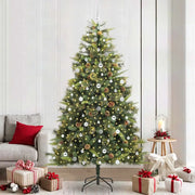 Albero di Natale artificiale pieghevole con coni Verde 240 cm 3395112