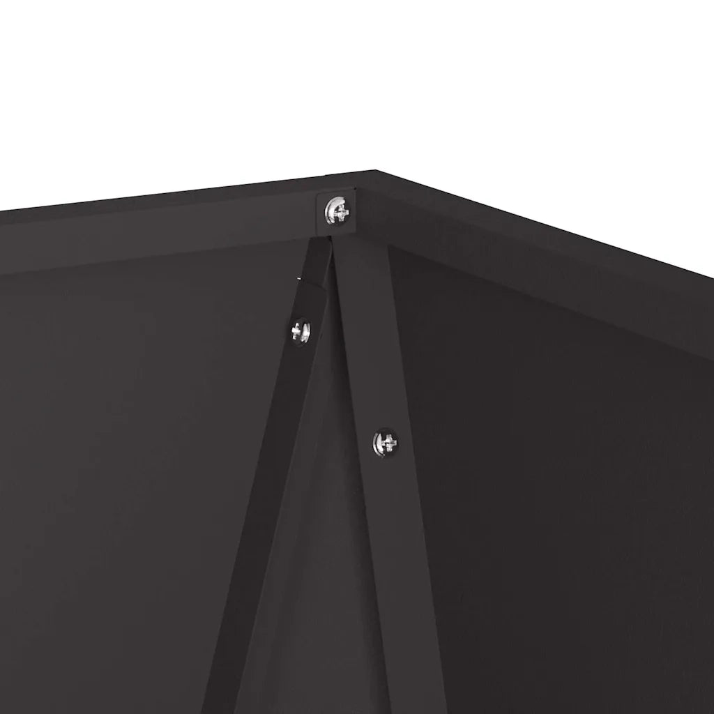 Fioriera rettangolare da esterno dal design moderno 40 x 40 x 75 cm elegante finitura in acciaio nero 02_0053020