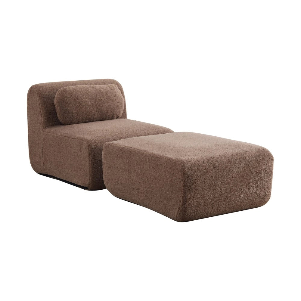 Divano 3 Posti in Tessuto ¨C MINIMAL ¨C Beige/Cammello
