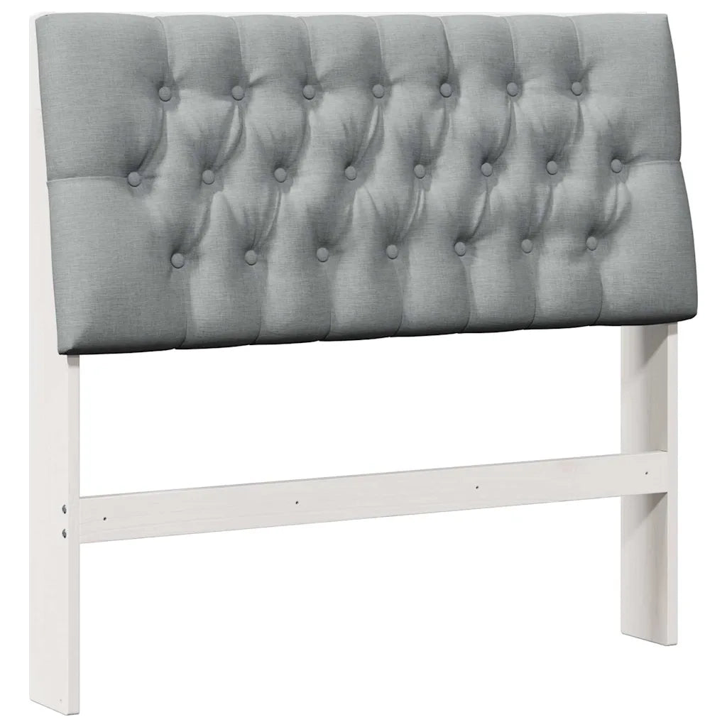 Testiera imbottita Grigio chiaro 100 cm Pino massello 879358