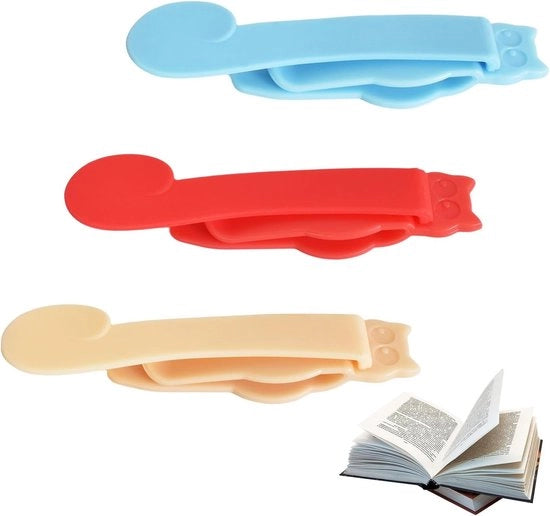 Set di 3 Librerie in Silicone a Colori, Librerie Automatiche per Studenti e Appassionati di Libri, Ideali per Leggere e Studiare