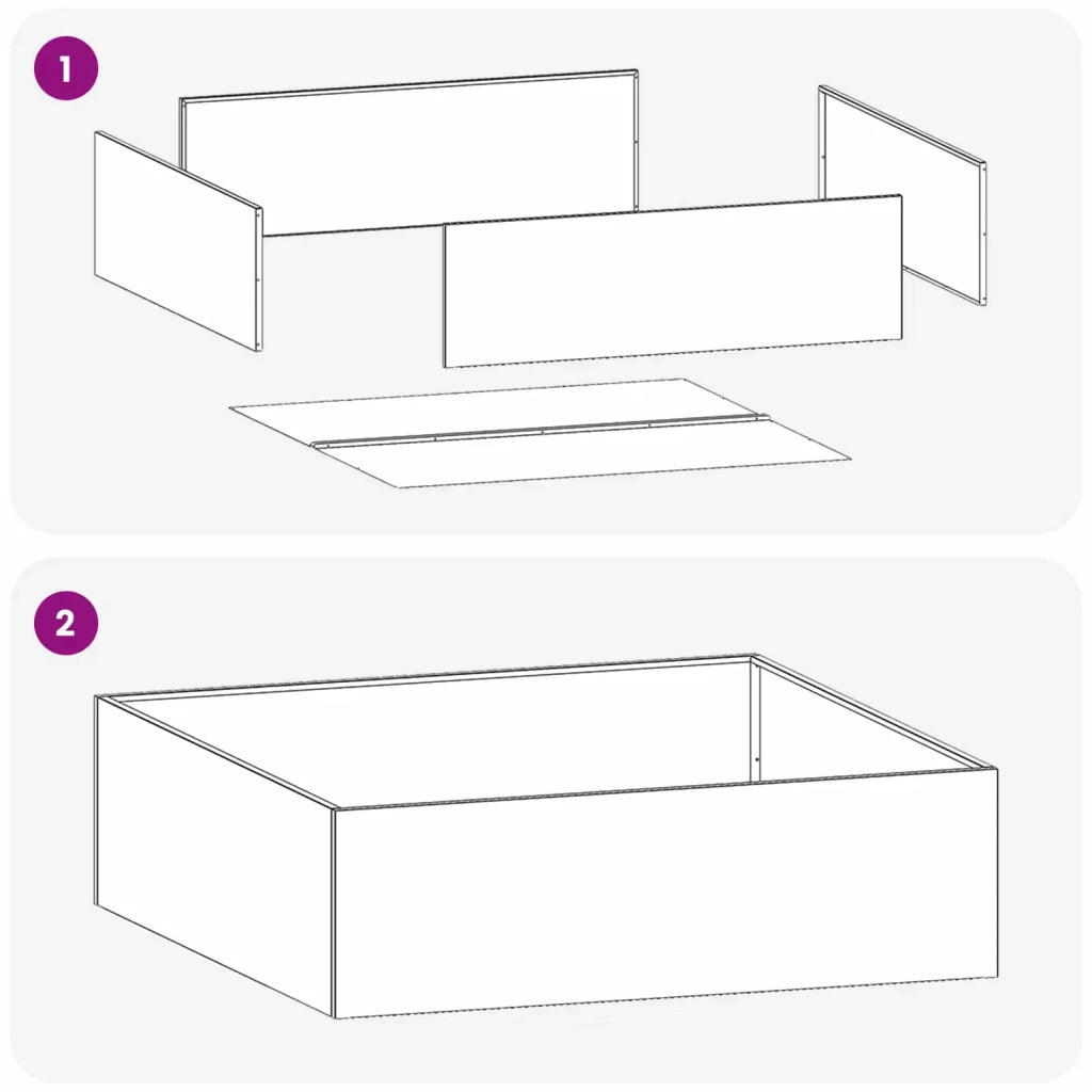 Vaso da giardino Bianco 100 x 100 x 20 cm 8005024