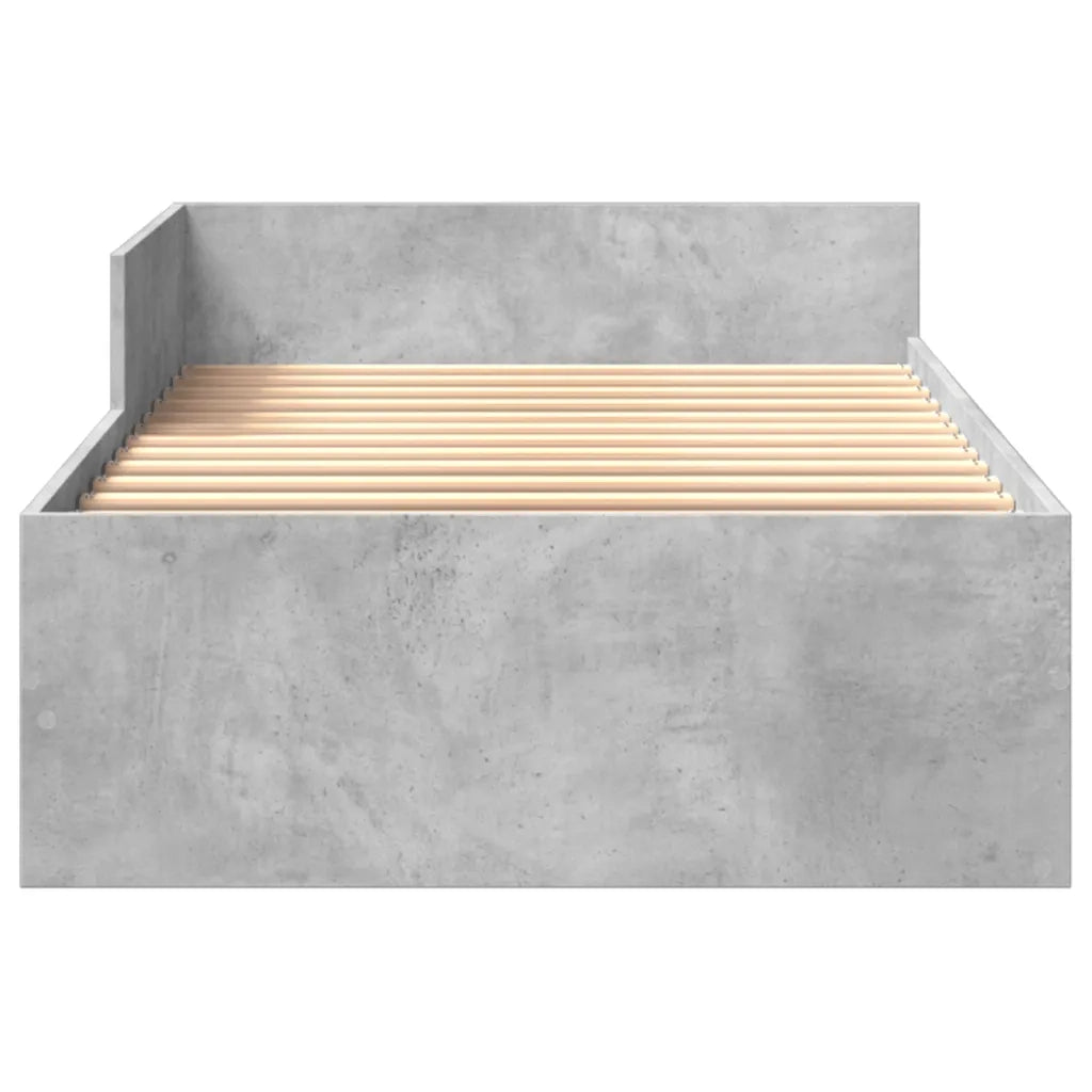 Giroletto-Struttura Letto Grigio Cemento 90x200 cm in Legno Multistrato 644801
