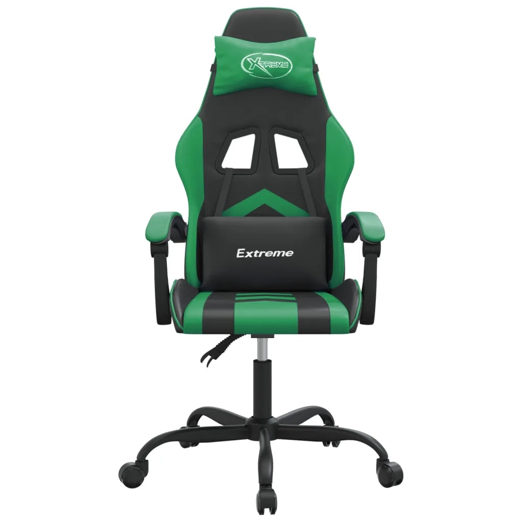 Sedia da Gaming Nera e Verde in Similpelle 3143893