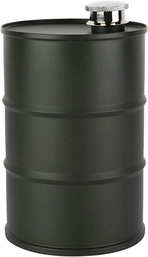 Fles da Canti, 700 Ml per Bevande Forte e Bevande per Uomini - Fles di Bevanda in Acciaio Inossidabile con Coperchio Chiuso e Grande Capacità - Fles di Alcol Portatile per Esterno - Verde Militare -