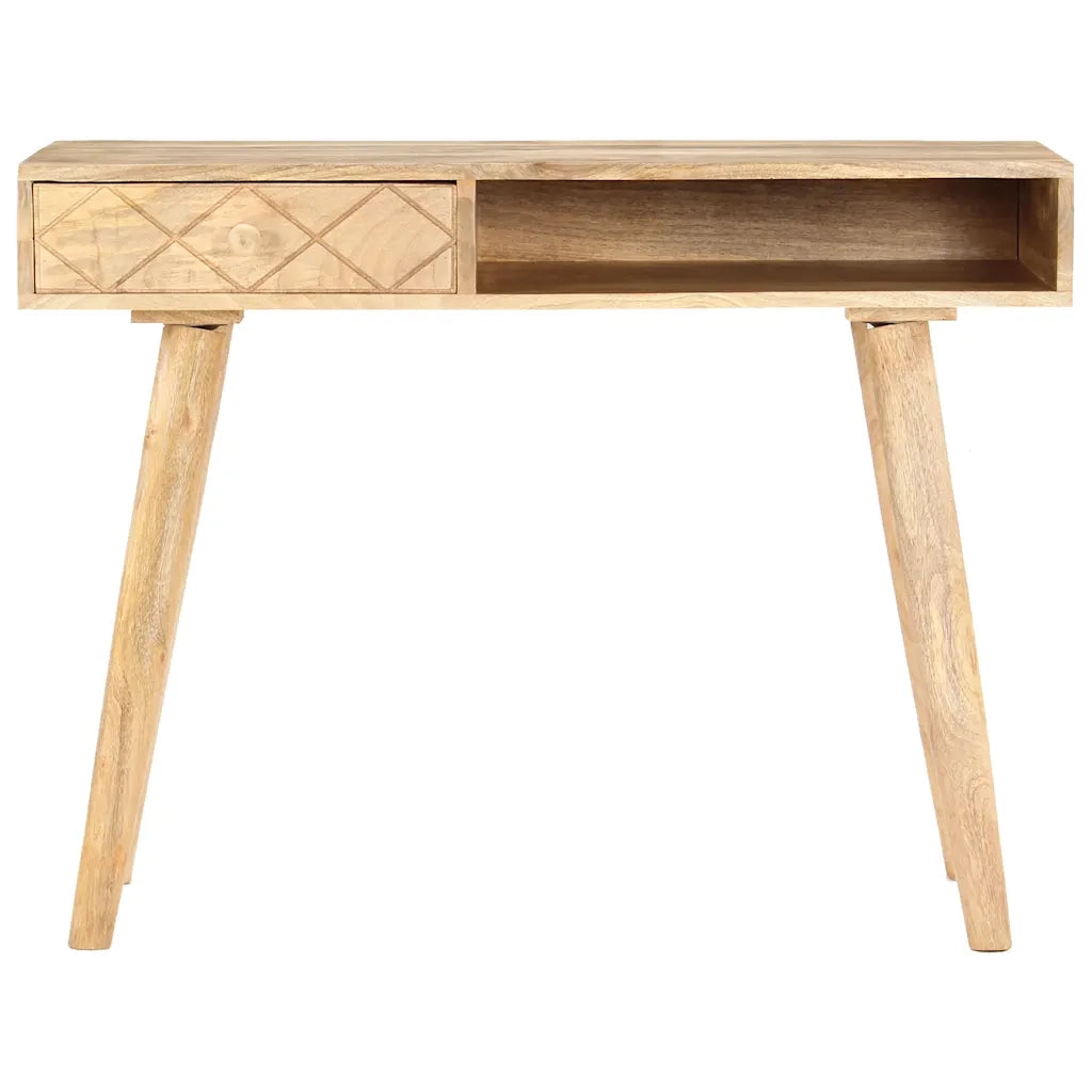 Toeletta | Tavolino da Trucco 100x50x76 cm in Legno Massello di Mango