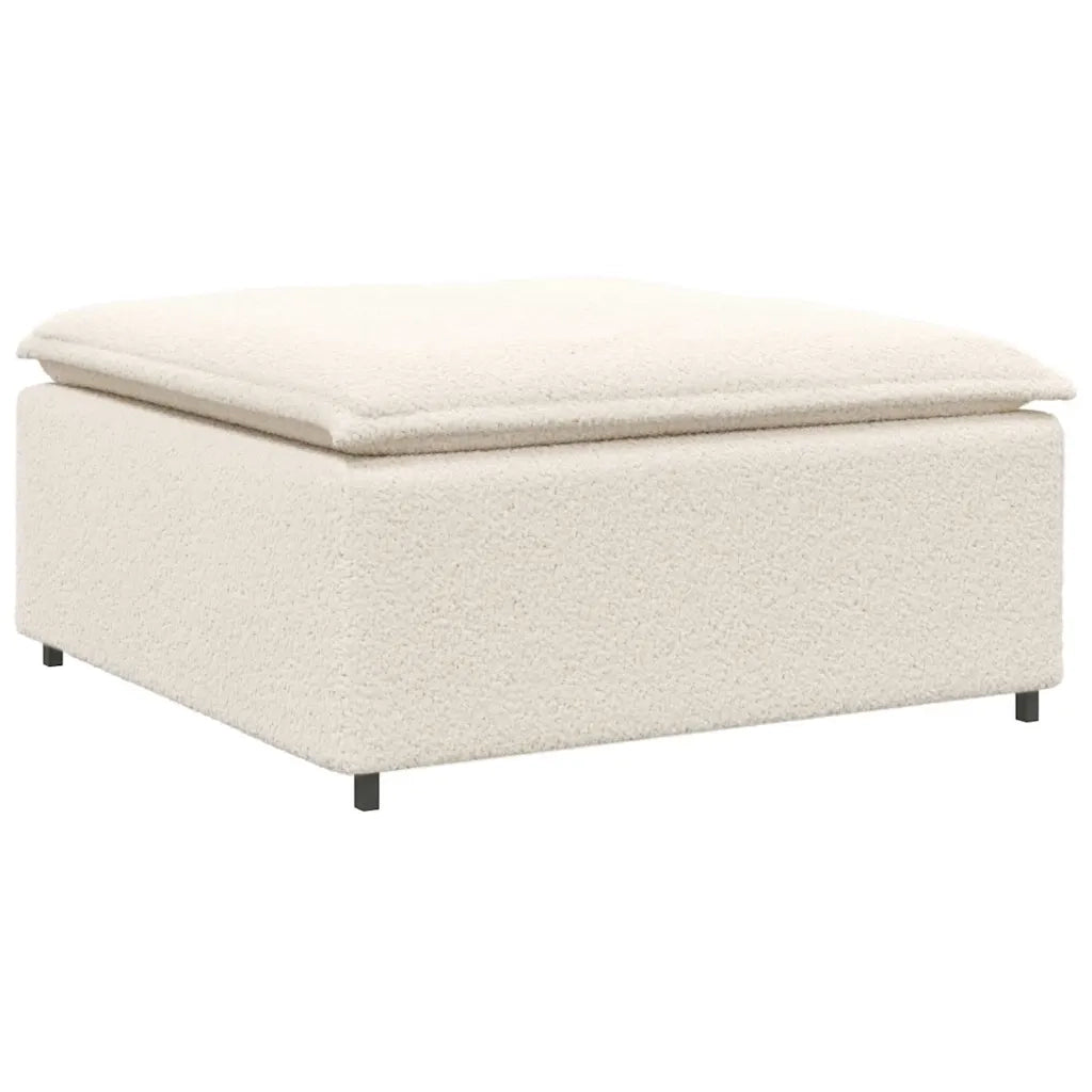 Modulo Poggiapiedi Divano Modulare Crema 100x100x48 cm