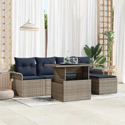 Set Divano da Giardino con cuscino 6 pcs Grigio polyrattan 3348271