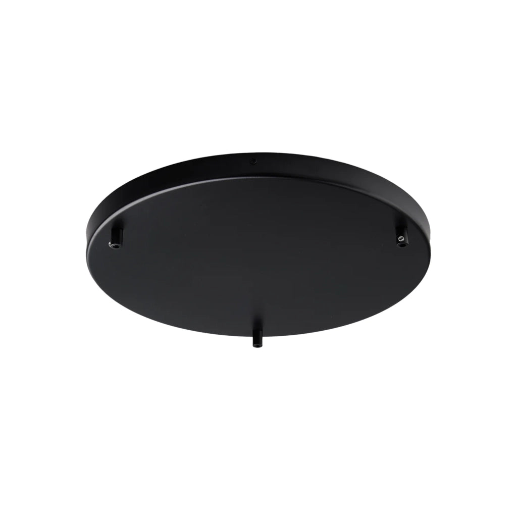 Rosone Multicavo 3 Luci In Ferro Laccato Nero Diametro 40 Cm