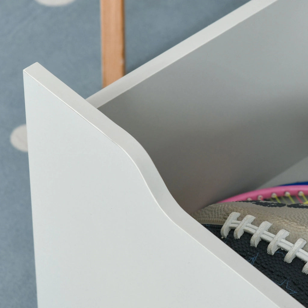 Libreria per Bambini con 3 Ripiani, 2 Cubi e Cassetto con Ruote ¨C Zephmum ¨C Grigio 60x30x90 cm