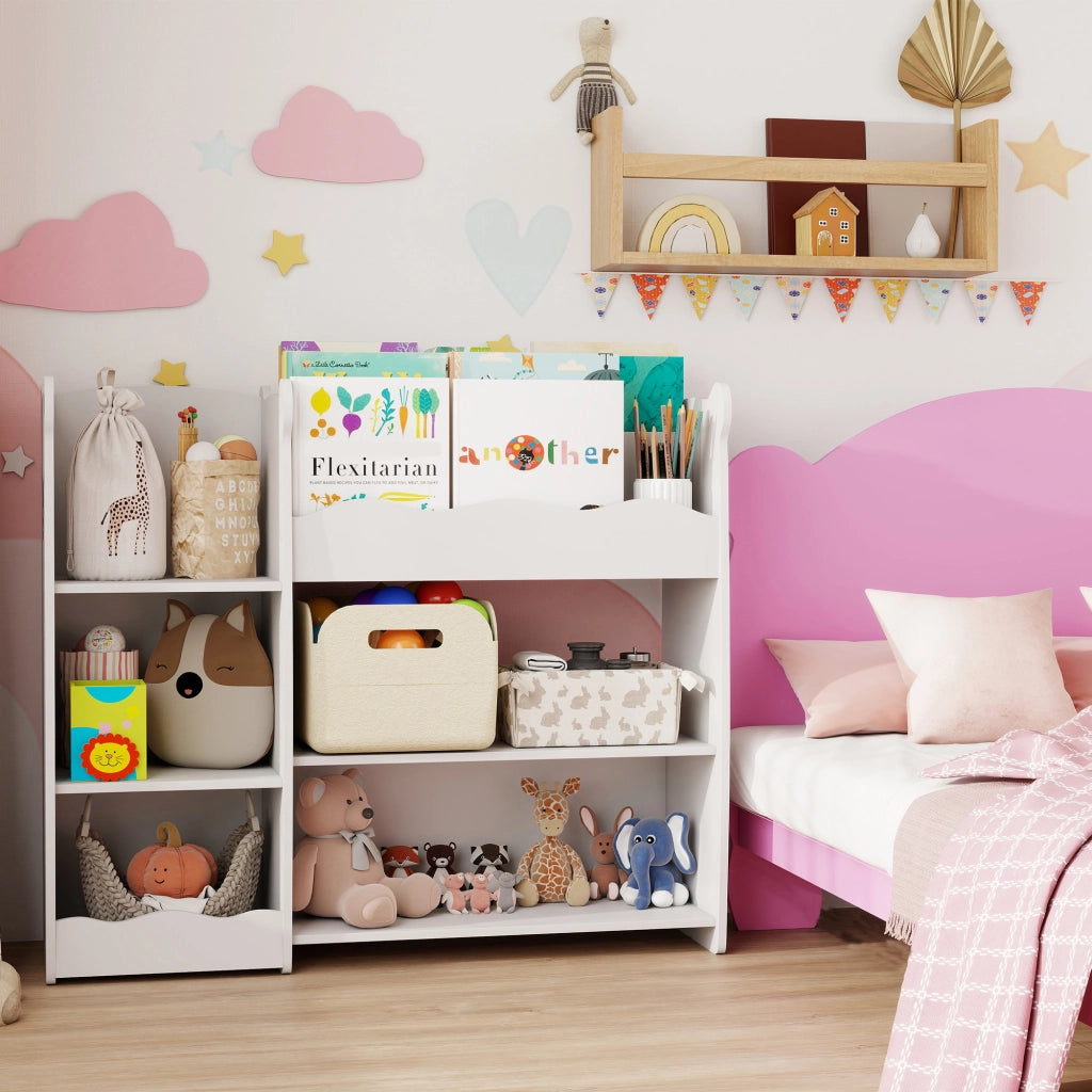 Libreria per bambini con ripiani aperti e scomparti ¨C Zephmum ¨C Bianco
