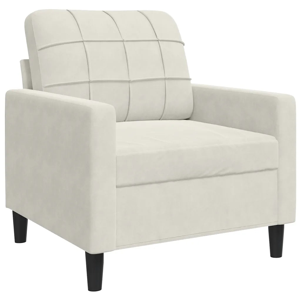 Poltrona Crema 60 cm Velluto 4007612