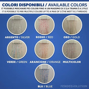 Tenda Antimosche Modello GLIT in PVC, Plastica Oro | Largh. 1,40m x Alt. 2,20m | Protezione Insetti, Porta, Esterno, Interno