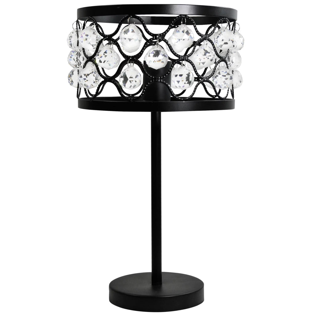Lampada da tavolo E27 Vejle nera metallo/vetro Polux