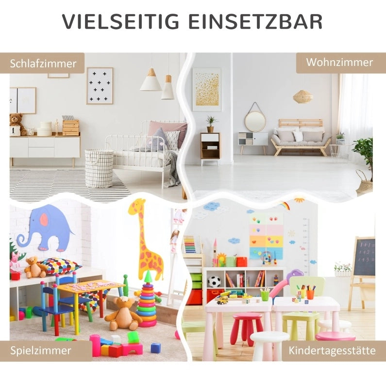 Libreria per bambini grigia con cassetto e ripiani, 60 x 29,9 x 90 cm