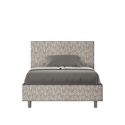 Letto una piazza e mezza con rete imbottito 120x200 tessuto Era 2 grigio Adele