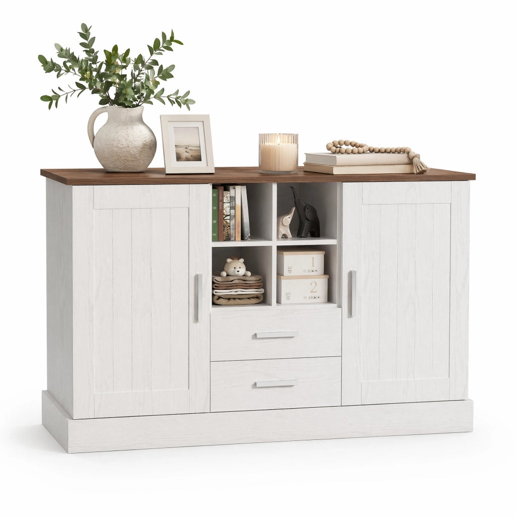 Credenza moderna 140 cm con 2 ante e 2 cassetti