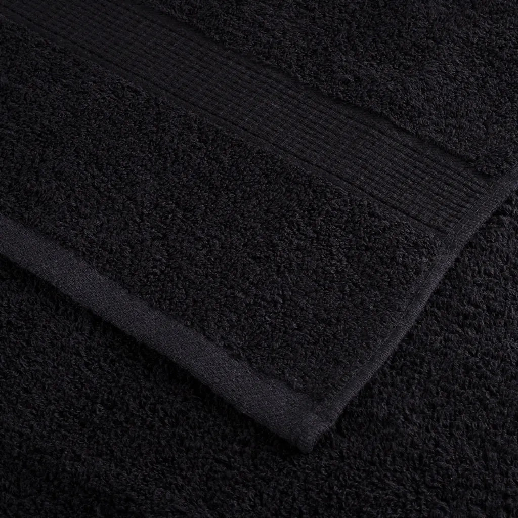 Asciugamani per Ospiti SOLUND 10 pz Neri 30x50 cm 600 g/m² 137424