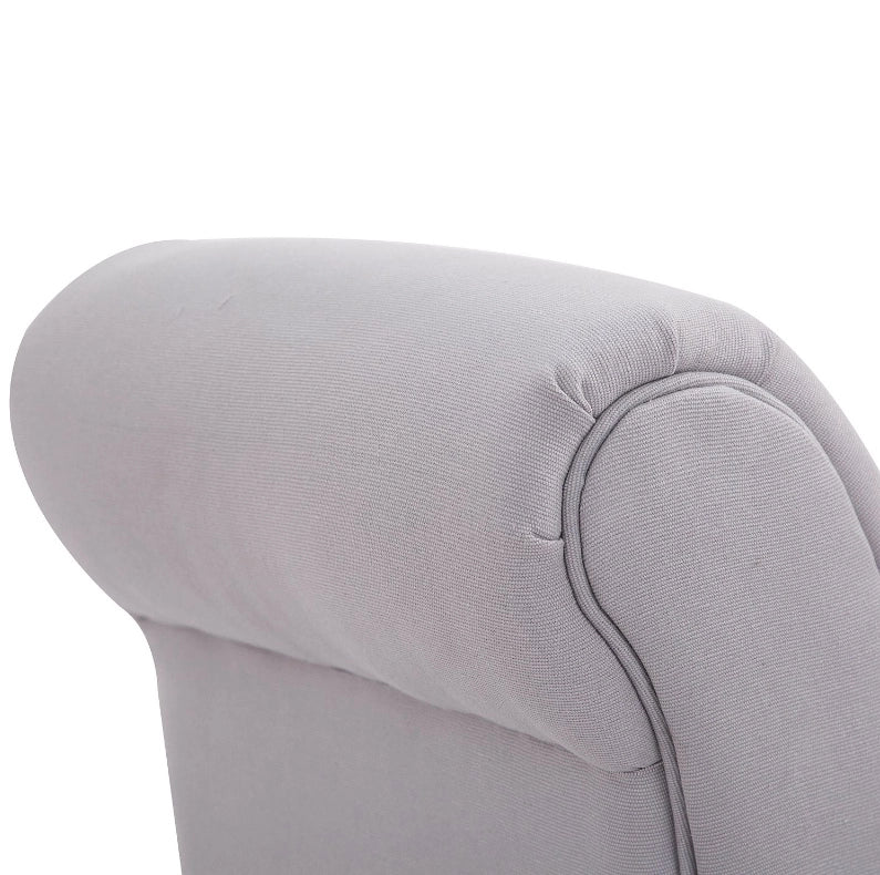 Panca imbottita grigia 102 x 36 x 51 cm