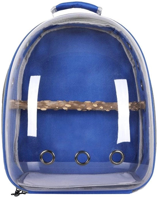 Zaino per Uccelli con Disegno Panoramico - Gabbia Transparente - Zaino Respirante per Pappagalli - Peso Leggero - Apertura Doppia con Cerniera - Zaino per Uccelli con Porta