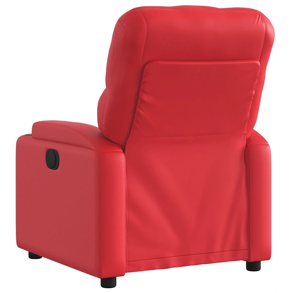 Divano Sedia-Poltrona Reclinabile Elettrica Rossa in Similpelle 846277