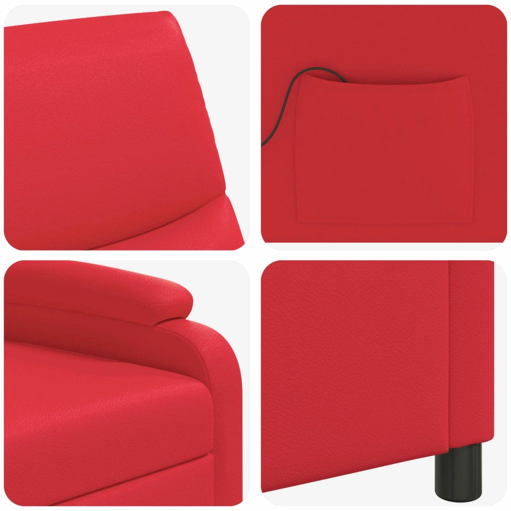Poltrona Massaggiante Rosso Similpelle 42035006