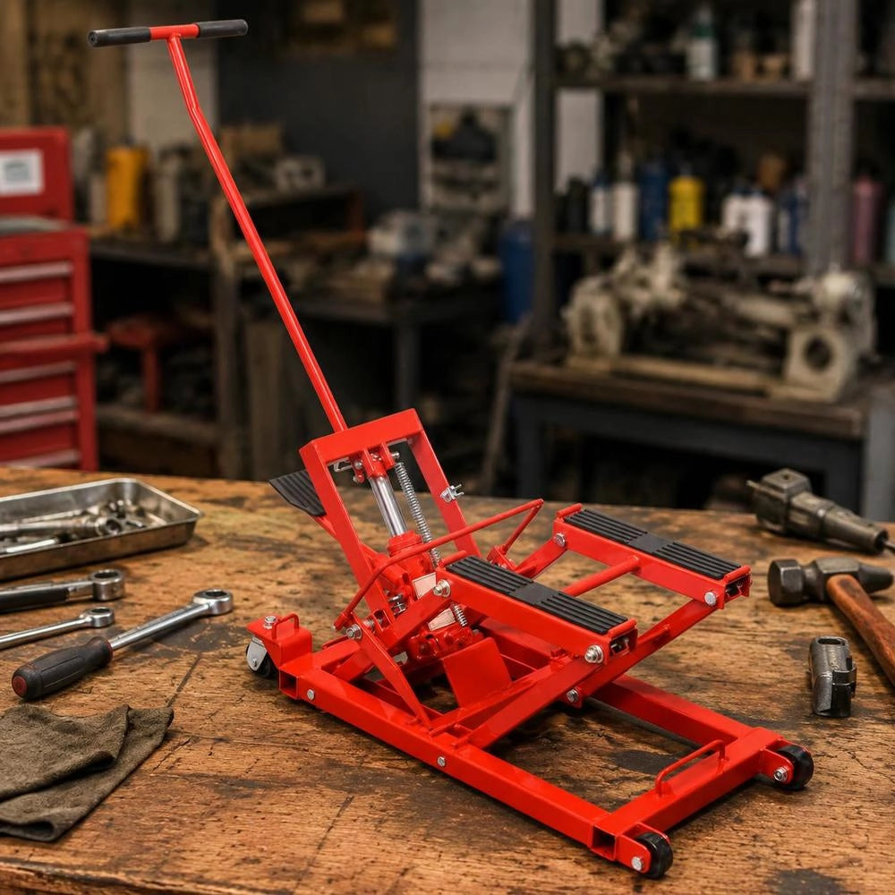 Hydraulic Motorcycle Lift ATV 680 Kg Red