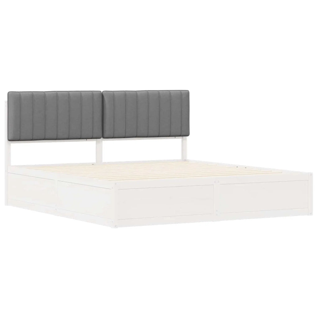 Letto con Testiera Rivestita Grigio chiaro 180 x 200 cm