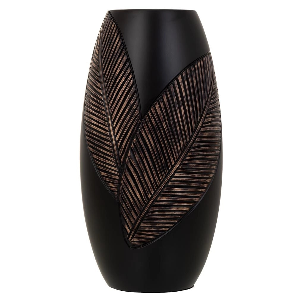 Vaso in poliresina marrone 18x18x35h