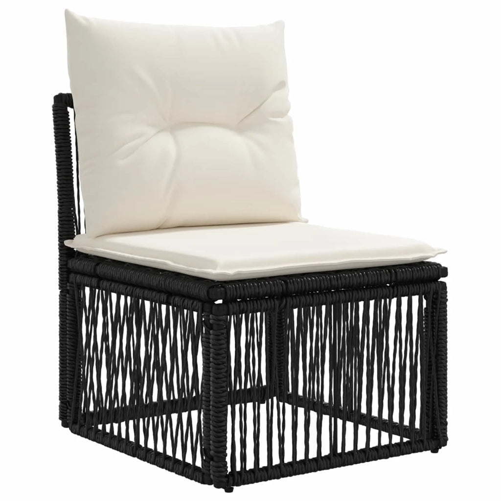 Set Divano da Giardino 14 pz Nero polyrattan 3434995
