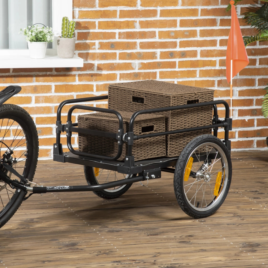 Rimorchio Bici Pieghevole ¨C Xylo ¨C Acciaio 16' Carico Max 40kg con Barra Traino