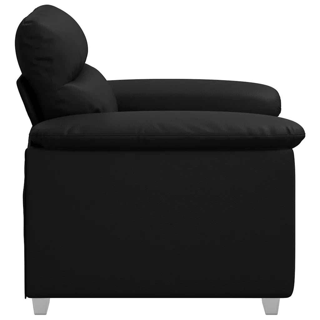 Poltrona | Sedia Relax Nera 100x81x84 cm in Similpelle