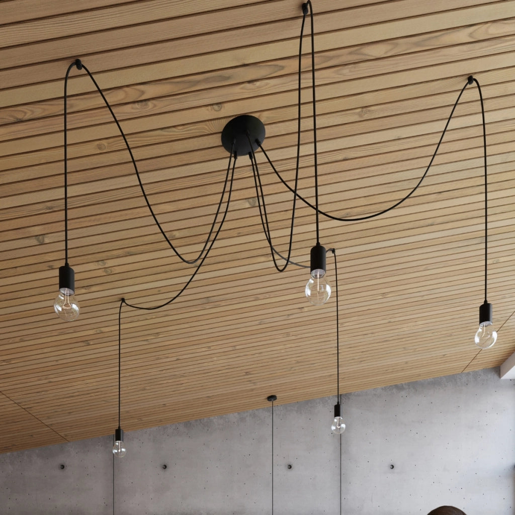 Lampadario EDISON 3 nero