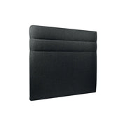 Testiera in tessuto bouclé nero con linee L150 cm