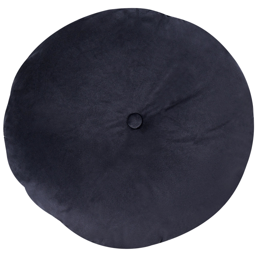 Divano in velluto nero a 3 posti con bordatura a borchie Cuscini trapuntati con braccioli arrotolati Glam