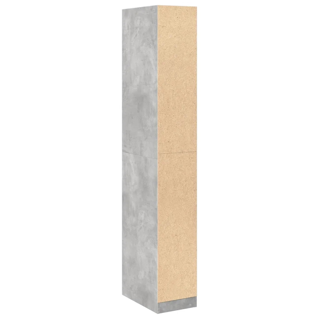 Armadio Grigio Cemento 30x50x200 cm in Legno Multistrato CFW6451289
