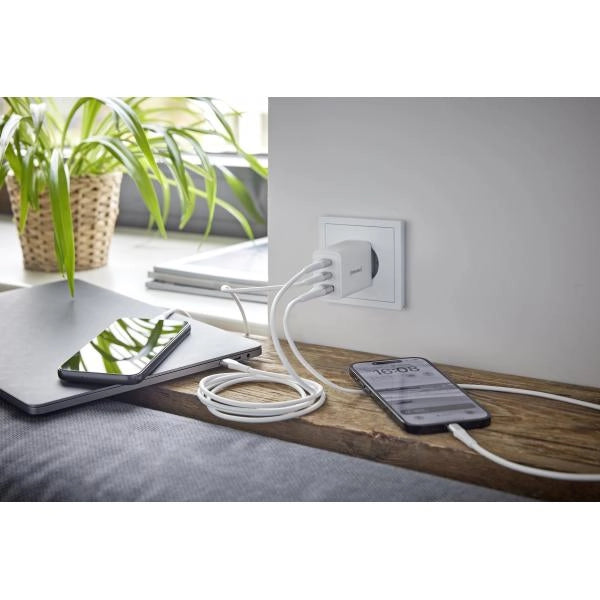 INTENSO ALIMENTATORE FAST 65W 1 ENTRATA USB A + 2 ENTRATE USB C GAN
