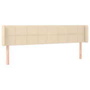 Testiera | Testata ad Orecchio Crema 183x16x78/88 cm in Tessuto