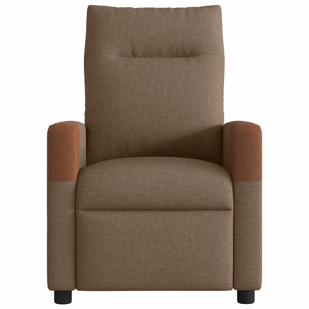 Poltrona Massaggiante | Sedia Relax Reclinabile Elettrica Marrone in Tessuto