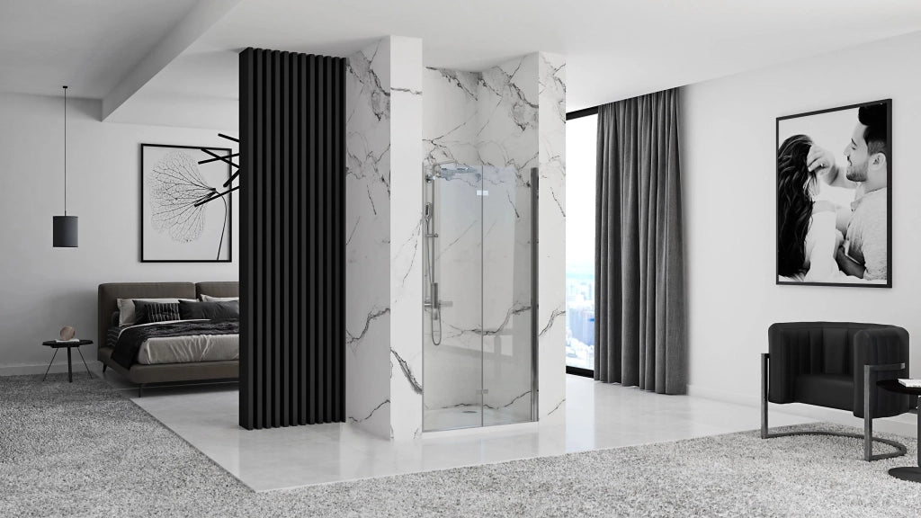 Porta Doccia Rea Molier Chrome + Profilo 80