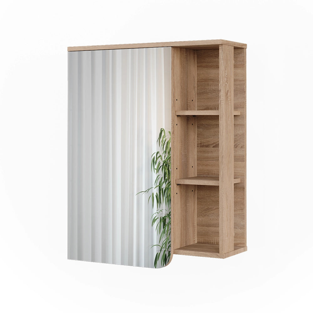Vicco Mobile a specchio Sonoma/Bianco 60 x 75 cm