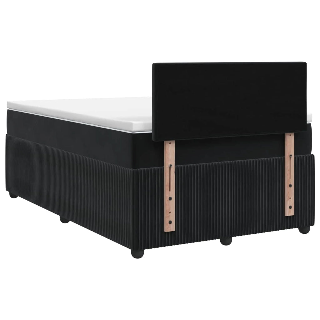 Letto box spring con materasso Nero 120 x 190 cm Velluto 3451639
