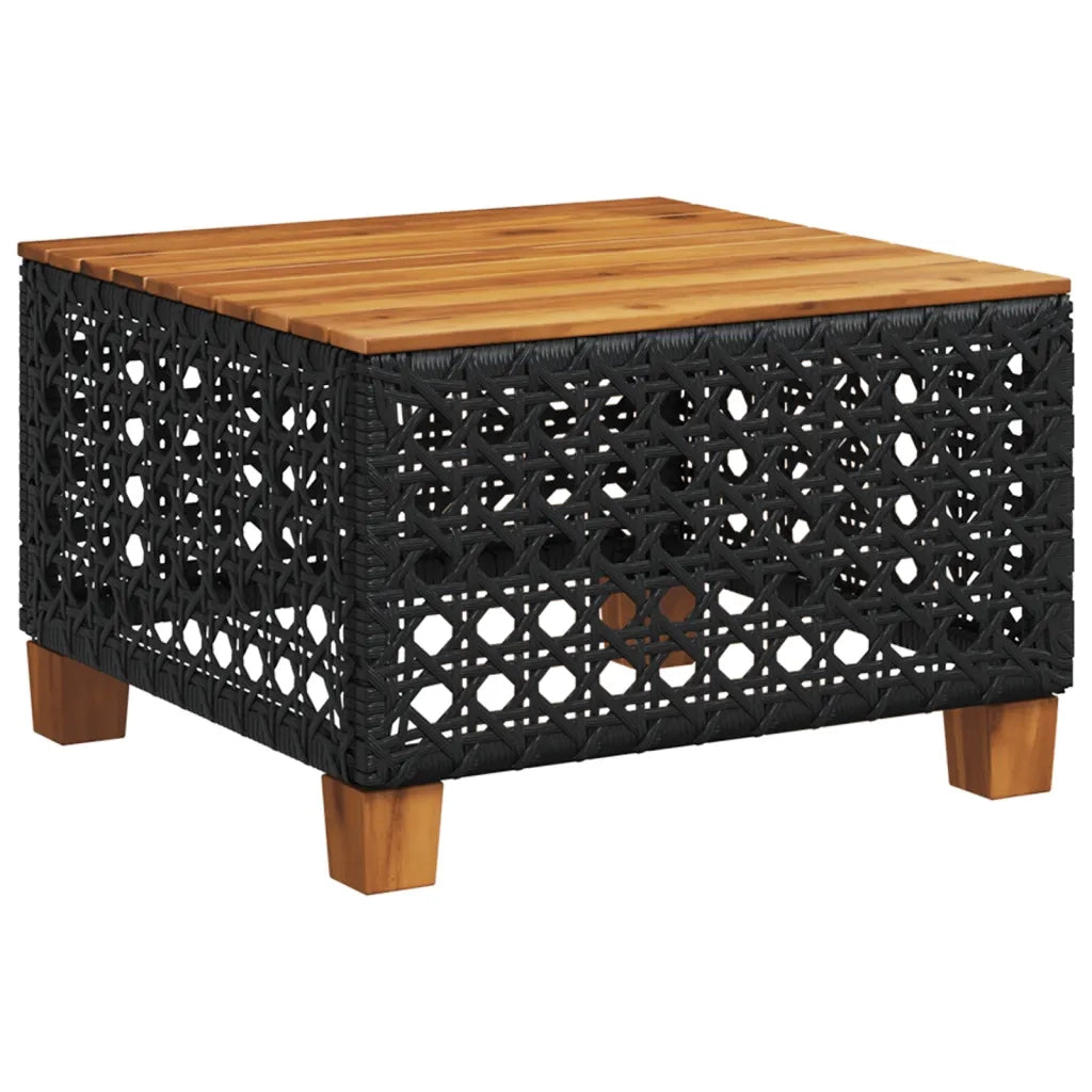Set Divani da Giardino 11 pz con Cuscini in Polyrattan Nero