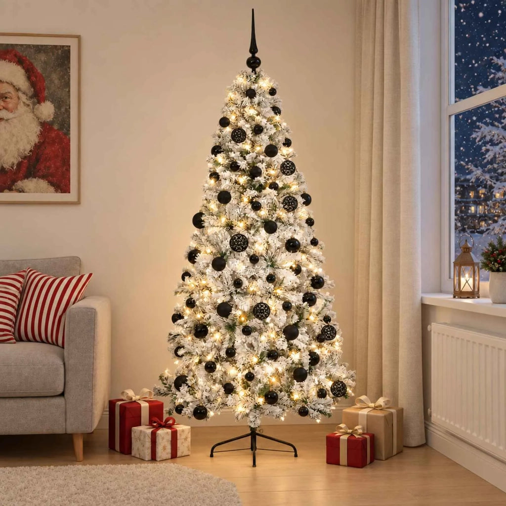 Albero di Natale artificiale con palline 210 cm 300 LED 3460893