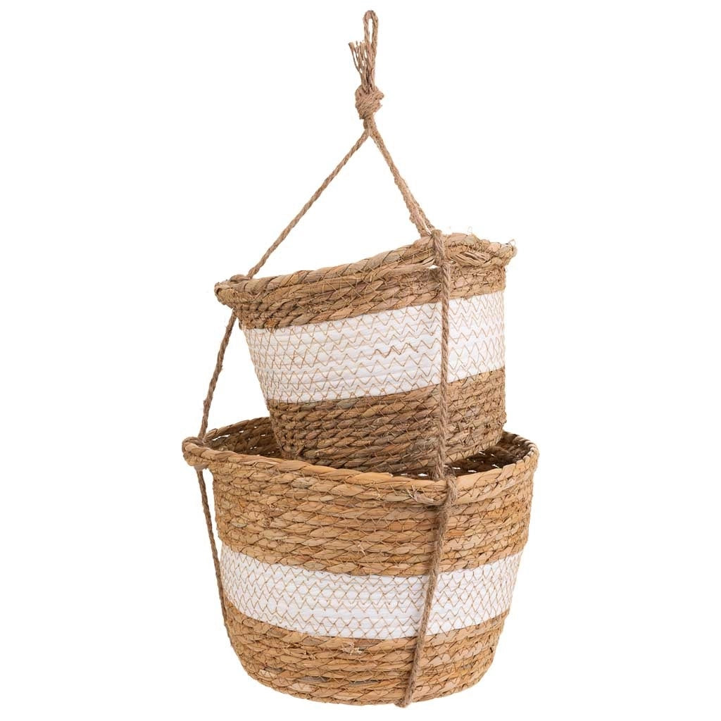 2 cestini sospesi marroni