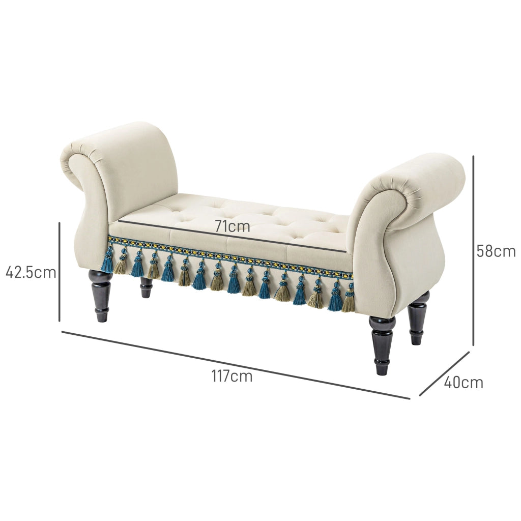 Divano imbottito ¨C Minimal ¨C Beige 117x40x58