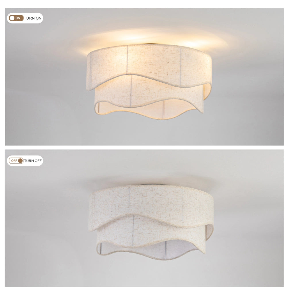 Ventilatore da soffitto con luce 19 pollici; controllo via app e telecomando; oro e bianco