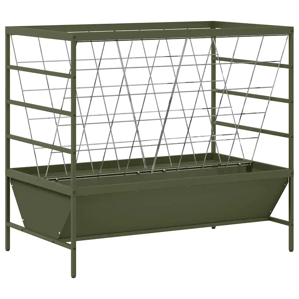Mangiatore per Bestiame Verde oliva 100 x 60 x 90 cm 874658